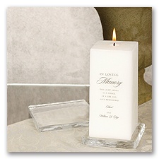 Memorial Candle & Glass Plate