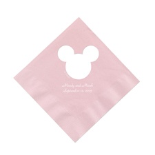 A Classic - Disney Pastel Pink Beverage Napkin in Foil