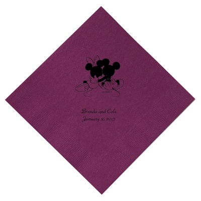 A Classic - Disney Amethyst Dinner Napkin in Foil