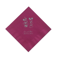 A Classic - Disney Cranberry Beverage Napkin in Foil