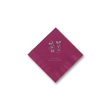 A Classic - Disney Cranberry Dinner Napkin in Foil