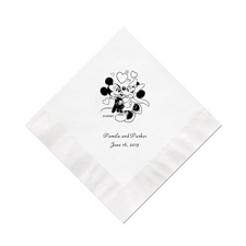 A Classic - Disney White Beverage Napkin in Foil