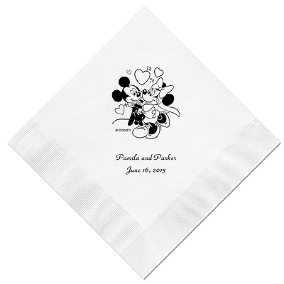 A Classic - Disney White Beverage Napkin in Foil
