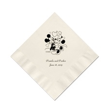 A Classic - Disney Ecru Beverage Napkin in Foil