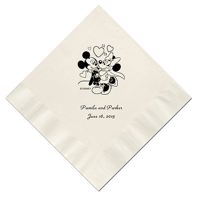 A Classic - Disney Ecru Beverage Napkin in Foil