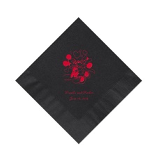 A Classic - Disney Black Beverage Napkin in Foil