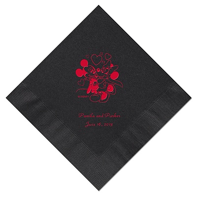 A Classic - Disney Black Beverage Napkin in Foil