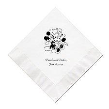 A Classic - Disney White Dinner Napkin in Foil