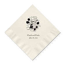 A Classic - Disney Ecru Dinner Napkin in Foil