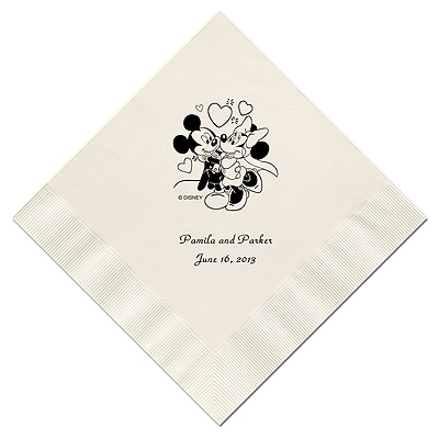 A Classic - Disney Ecru Dinner Napkin in Foil