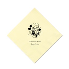 A Classic - Disney Pastel Yellow Beverage Napkin in Foil