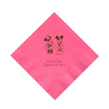 A Classic - Disney Fuchsia Beverage Napkin in Foil