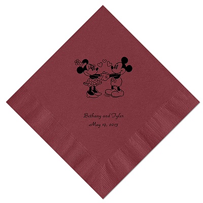 A Classic - Disney Wine Beverage Napkin in Foil