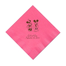 A Classic - Disney Fuchsia Dinner Napkin in Foil