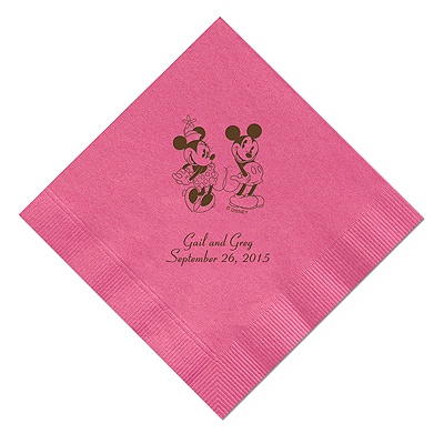 A Classic - Disney Fuchsia Dinner Napkin in Foil
