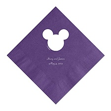 A Classic - Disney Purple Dinner Napkin in Foil