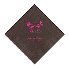 A Classic - Disney Espresso Dinner Napkin in Foil
