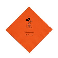 A Classic - Disney Orange Beverage Napkin in Foil