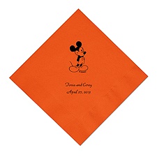 A Classic - Disney Orange Dinner Napkin in Foil
