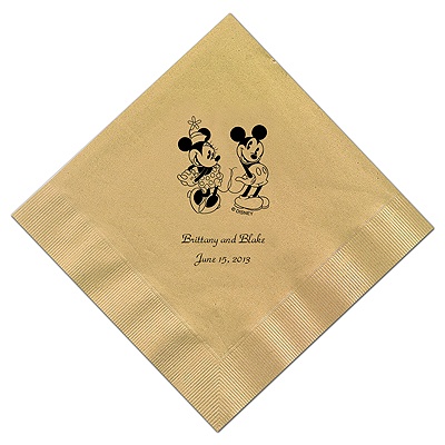 A Classic - Disney Gold Dinner Napkin in Foil