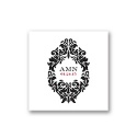 Damask Medallion - White Beverage Napkin