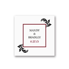 Lavish Damask - White - Cocktail Napkin
