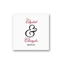 Lives Joining - White Beverage Napkin