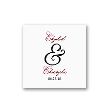Lives Joining - White Cocktail Napkin