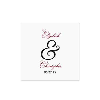 Lives Joining - White Cocktail Napkin