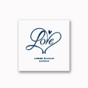 Loving Hearts - White Beverage Napkin