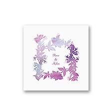 Watercolor Shades - Purple - White Cocktail Napkin