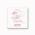 Key to Love - White Beverage Napkin