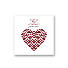 Heart of My Heart - White Cocktail Napkin