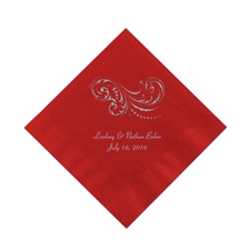 Red Cocktail Napkin