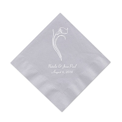 Silver Cocktail Napkin