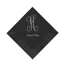 Black Cocktail Napkin