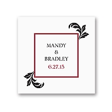 Lavish Damask - White - Dinner Napkin