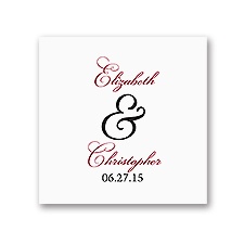 Lives Joining - White Dinner Napkin