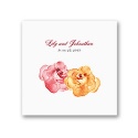 Watercolor Roses - Yellow - White Luncheon Napkin