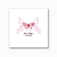 Delicate Butterfly - Fuchsia - White Dinner Napkin