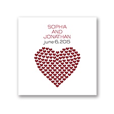Heart of My Heart - White Dinner Napkin