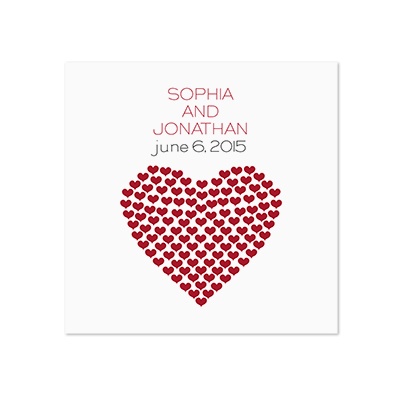 Heart of My Heart - White Dinner Napkin