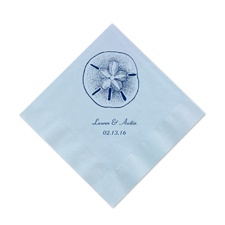 Pastel Blue Cocktail Napkin