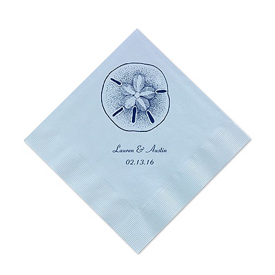 Pastel Blue Cocktail Napkin