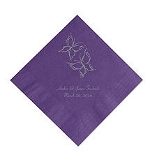 Purple Cocktail Napkin
