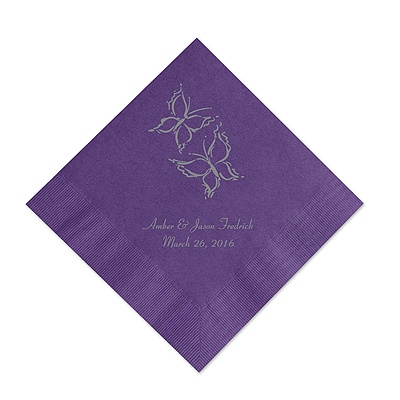 Purple Cocktail Napkin