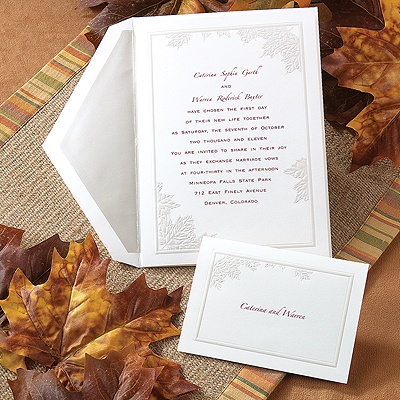Autumn Leaves - Invitation