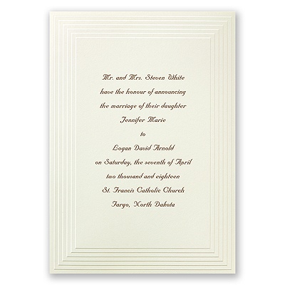 Timeless - Ecru Invitation