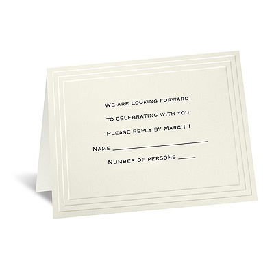 Timeless - Ecru Response Card and Envelope