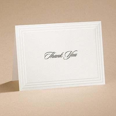 Timeless - Ecru Thank You Card and Envelope
